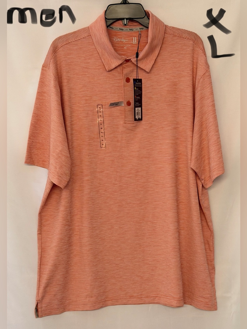 Walter Hagen Coral Heathered Polo Shirt